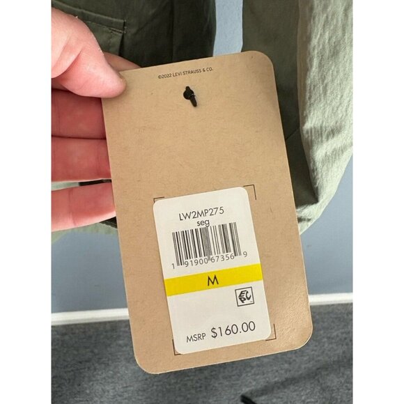 NWT LEVI'S Womens M Hooded Anorak Raincoat Jacket in Sea Green Lightweight - Picture 7 of 8